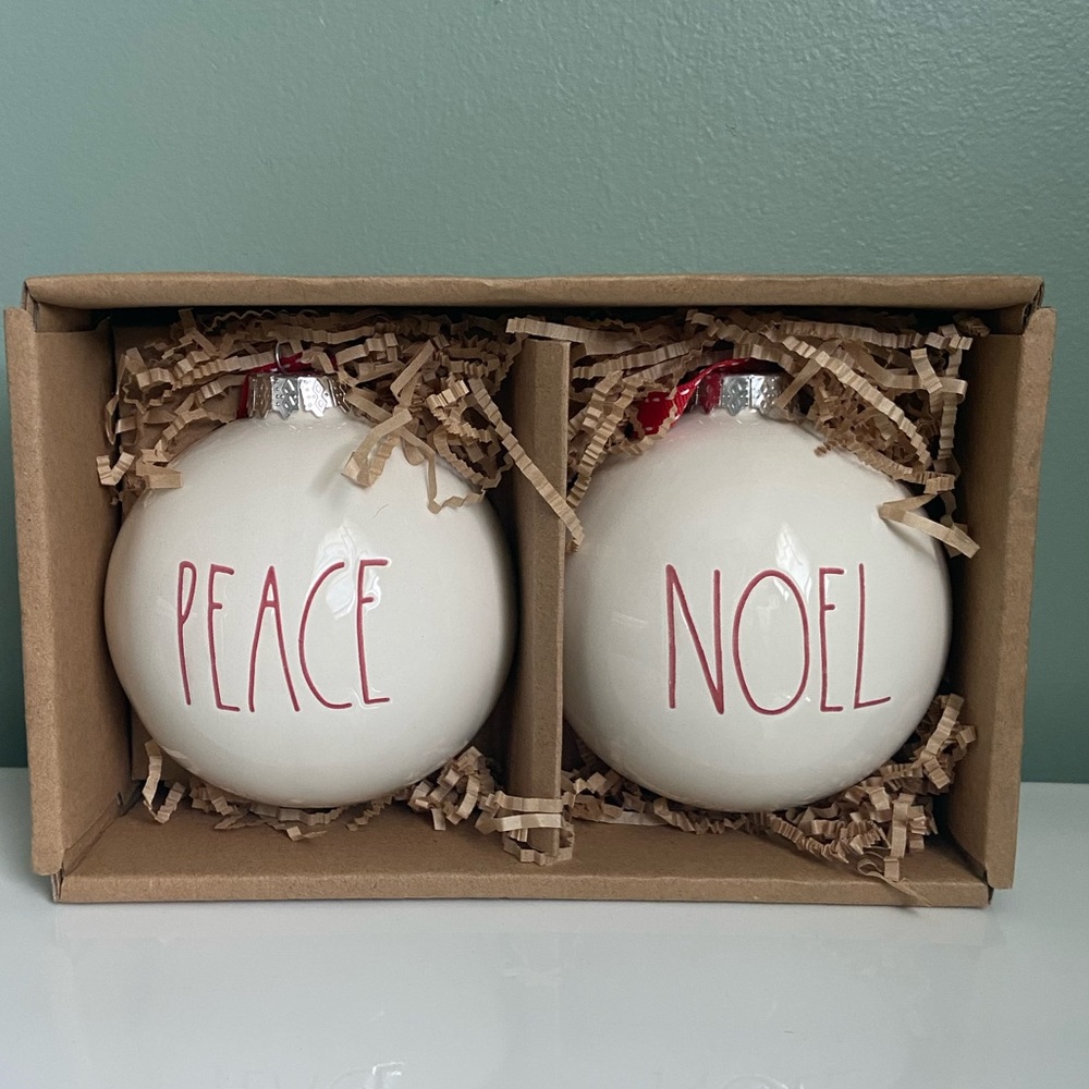 Rae Dunn Peace Noel Ornaments
